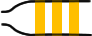DT16 識別マーク黄3本線