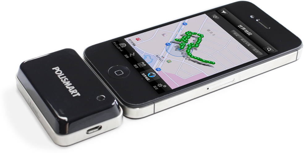 線量計 iphone GPS で地図作成